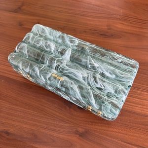 Cult Gaia Enid Clutch in Sea Spray